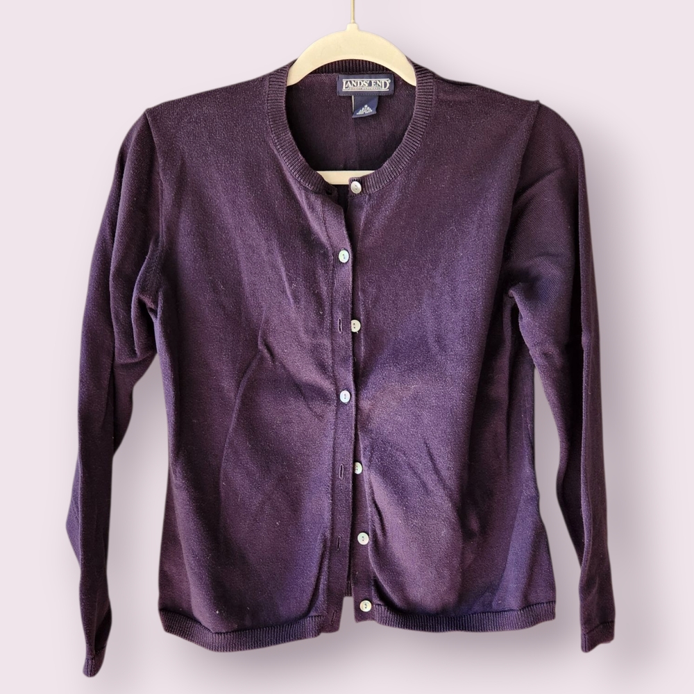 Lands' End Women's Navy Cardigan